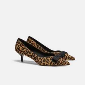 ZARA LEOPARD PRINT LEATHER SHOES